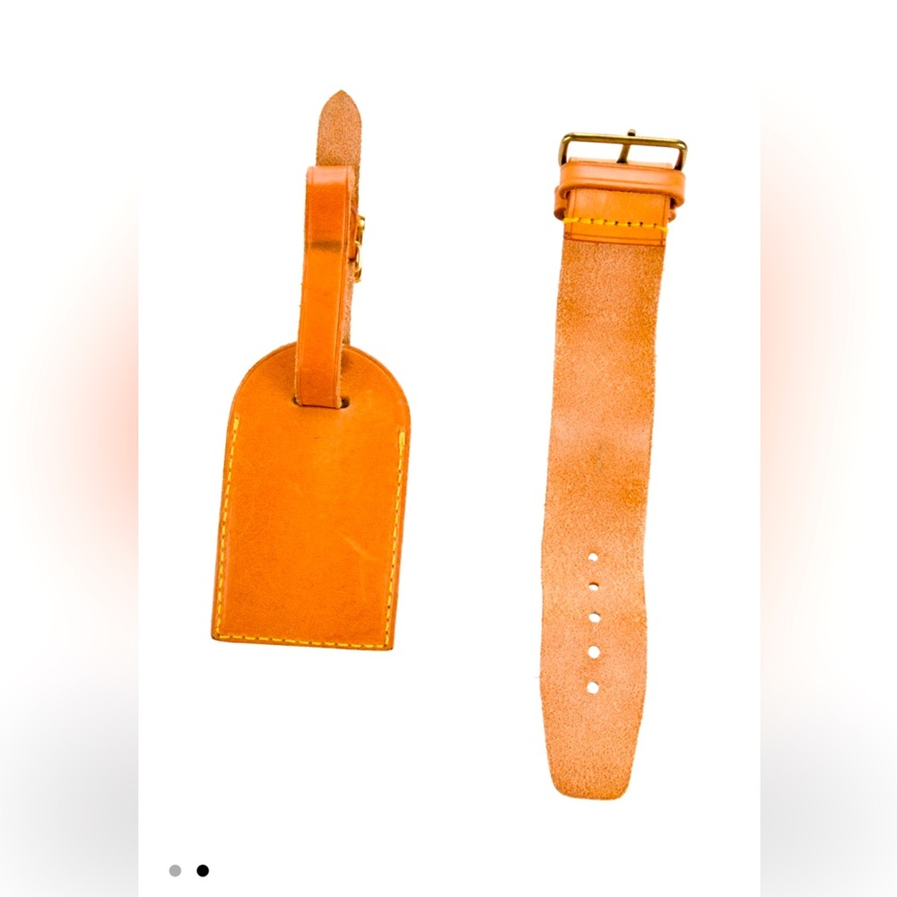 Louis Vuitton Leather Luggage ID Tags & Card Holder Accessory
